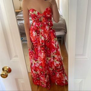 MILLY floral Noah brushstroke maxi dress